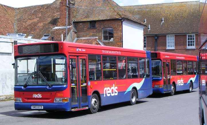 Salibury red Transbus Dart MPD 3309